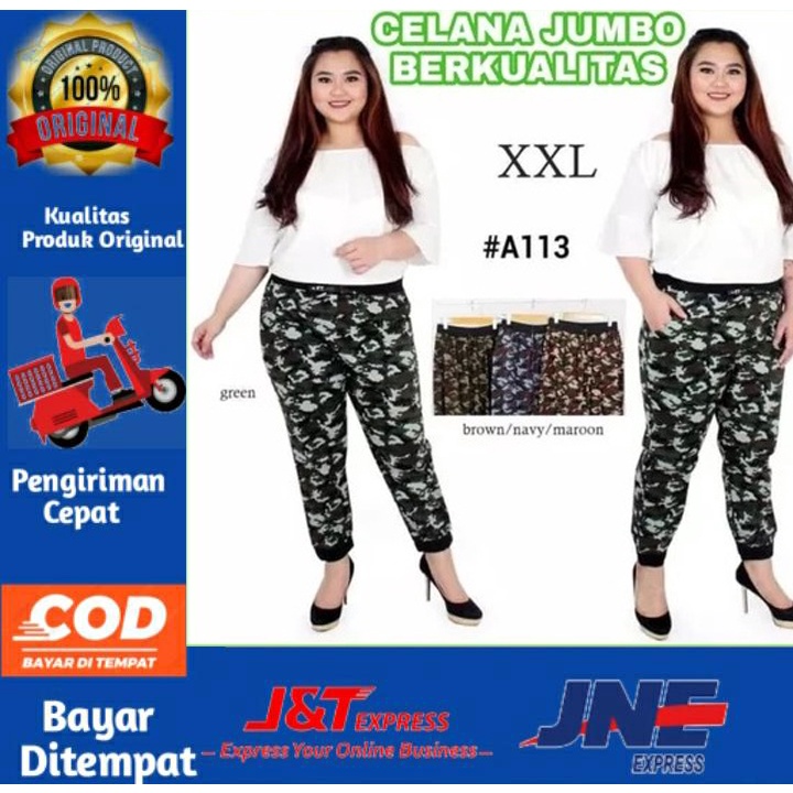 Celana army wanita Jumbo / celana wanita army panjang celana cargo wanita army fit XXXL