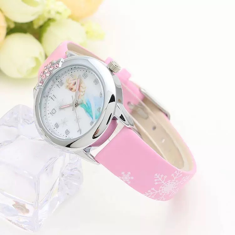 Jam Tangan Anak Perempuan Princess Elsa Anna Frozen (FREE BOX)