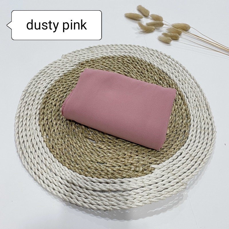 HIJAB PASHMINA INNER/JILBAB INNER/PASHMINA POLOS/175X70CM-Dusti pink