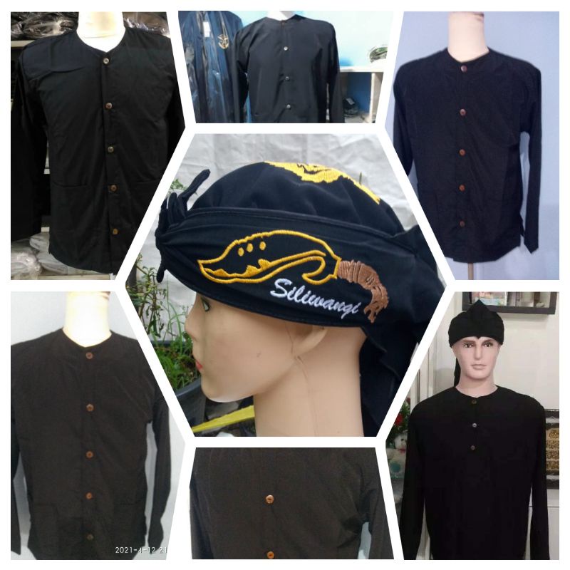 free iket Kujang_stelan baju pangsi dewasa S,M,L,XL bonus iket kujang tertutup/baju adat daerah lengkap plus blangkon