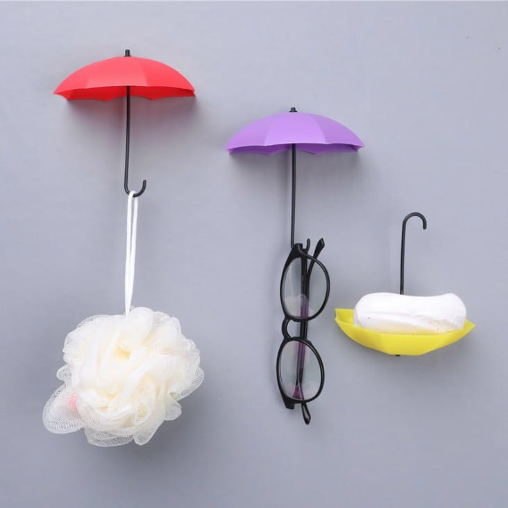 Umbrella Wall Hanger Gantungan Barang Bentuk Payung Pengait Hook Kunci