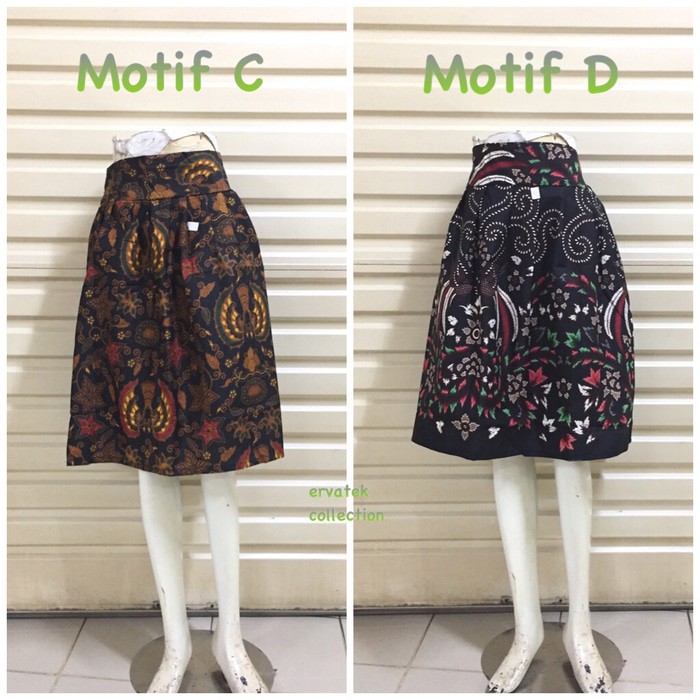 DRESS BATIK Rok Klok Pendek K007 Bawahan Wanita Model A-Line / Mini Skirt Batik  IWAZAH OFFICE