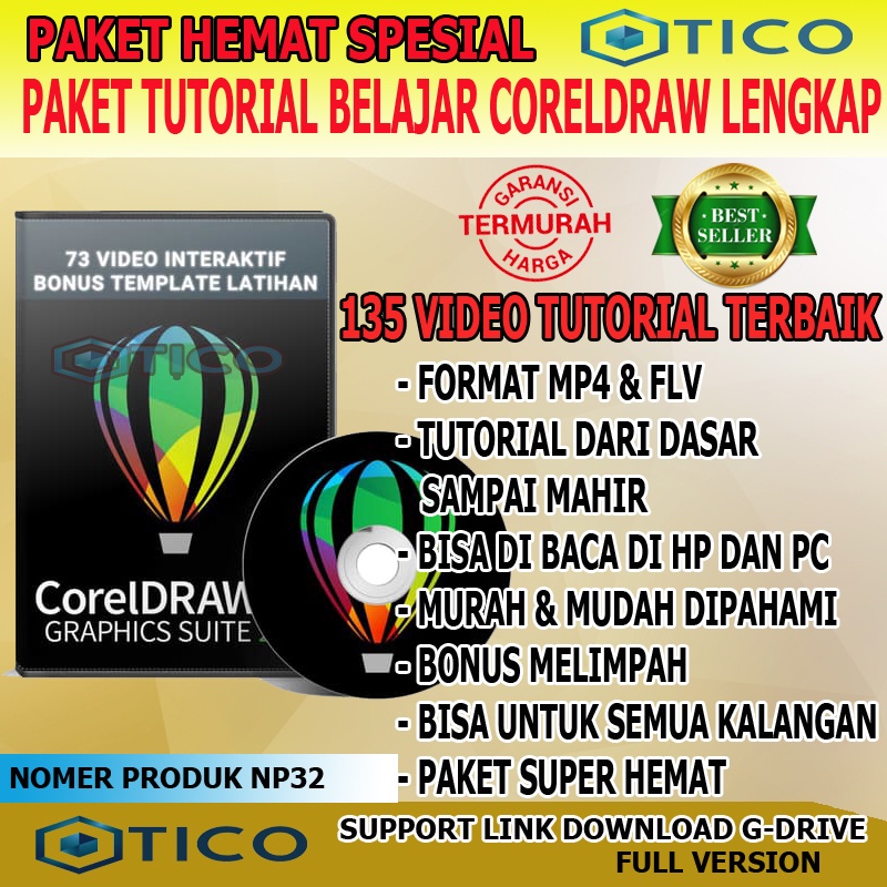 Paket Lengkap Belajar Tutorial Coreldraw Interaktif Belajar Desain Usaha Percetakan Multimedia Termurah NP32