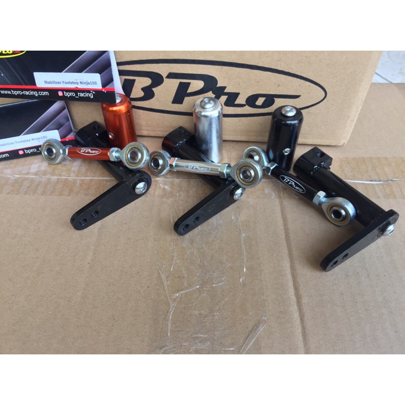 bpro racing stabilizer adaptor footstep underbone ninja r rr ss 150 kr krr stabiliser kutikan gigi a