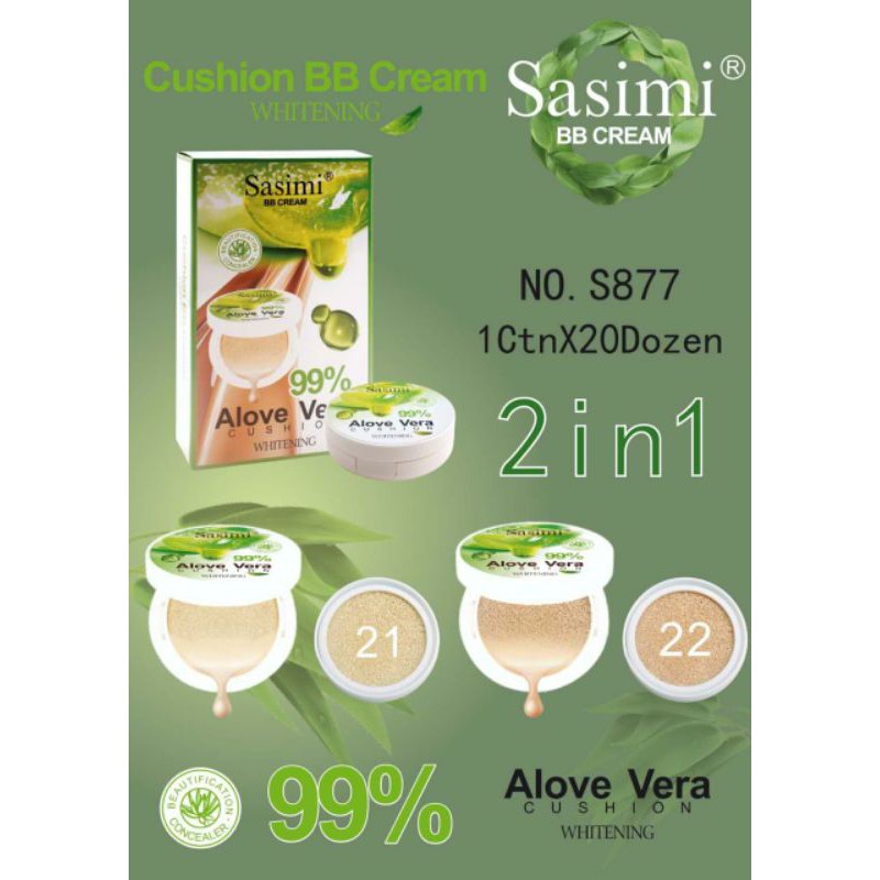 [ECER] CUSHION BB CREAM SASIMI ALOE VERA NO.S877