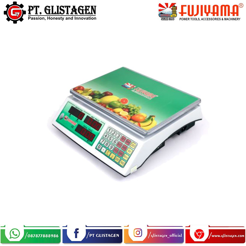 Fujiyama Timbangan Digital Dapur Buah Laundry 30kg Layar Double