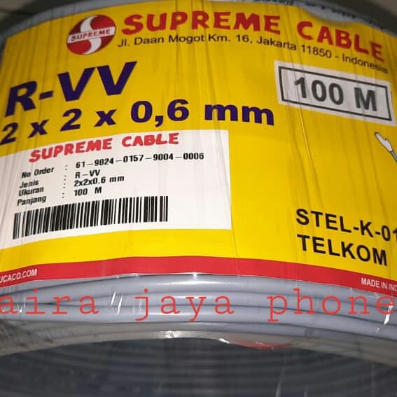 Kabel Telepon isi 4 Supreme 100 Meter isi 4 2x2x06mm 2 pair