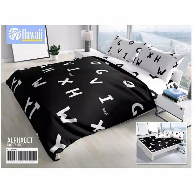 BEDCOVER HAWAII MOTIF ALPHABET