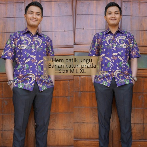 HEM BATIK KATUN - BATIK PRIA KATUN - BATIK COWOK - BAJU BATIK - HEM BATIK PRIA