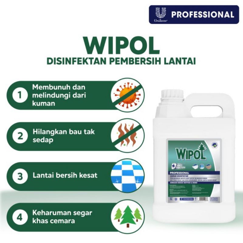 WIPOL 4,5 Ltr JERYCAN Cairan Pembersih Lantai