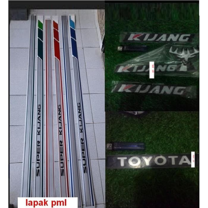 striping stiker list mobil kijang super dan emblem