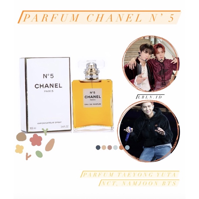 Parfum Yuta Taeyong NCT 127 Chanel N’ 5 Original Share in Bottle Namjoon BTS