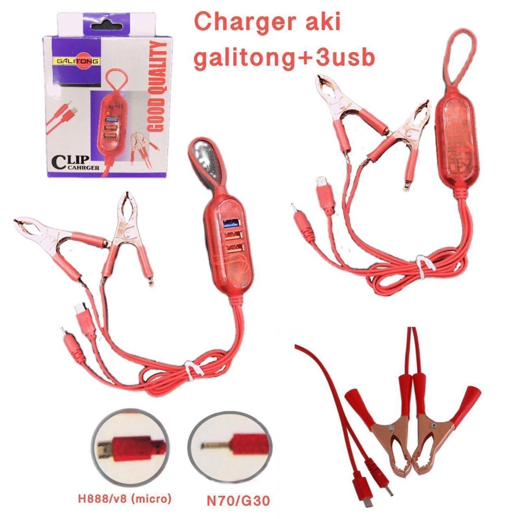 TC Charger AKI Motor Galitong 3 USB / Galitong  6 in 1