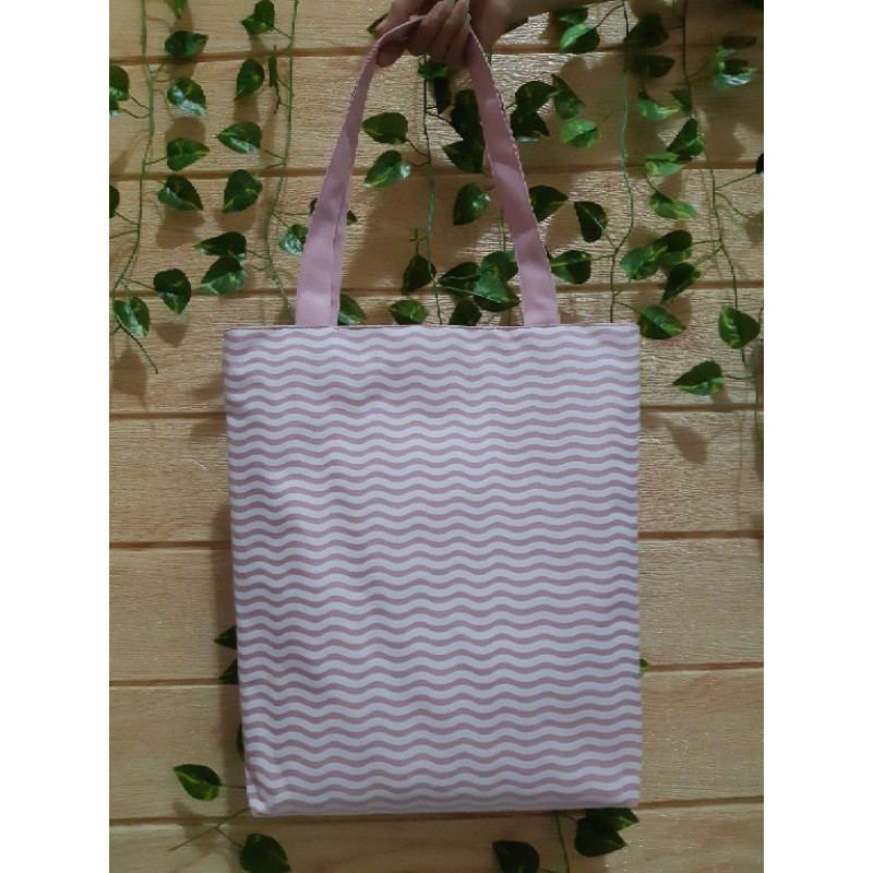 Totebag Semi Canvas Messy &quot;Gelombang&quot;