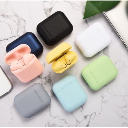 Headset Bluetooth inpods i7s i12 i13 TWS Wireless Earphone Bluetooth Macaron Android IOS Almina