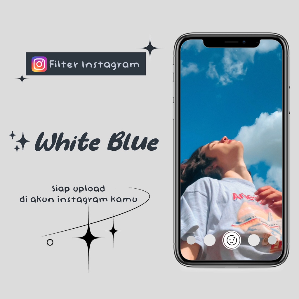 FILTER INSTAGRAM - WHITE BLUE ( by @username kamu &amp; Nama Filter Bisa Diubah)