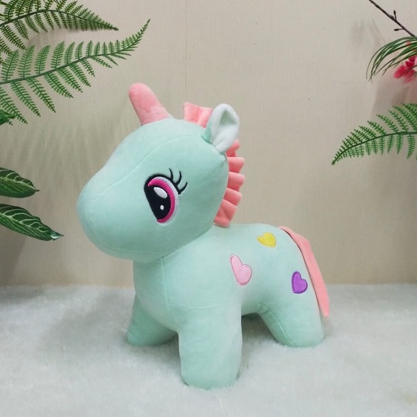 Boneka Soft Unicorn 34cm/13''/boneka unicorn/kado ultah/Boneka Kuda pOny