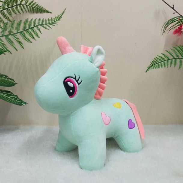 Boneka Soft Unicorn 34cm/13''/boneka unicorn/kado ultah/Boneka Kuda pOny