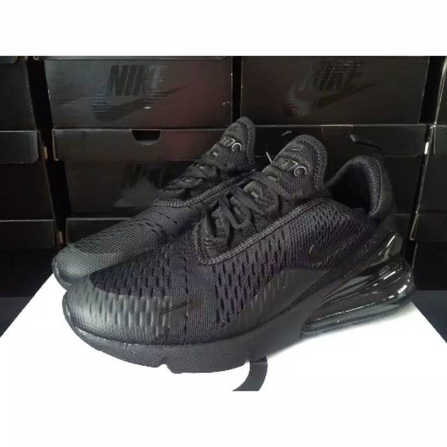 Nike Air Max 270 Triple Full Black High Premium Original/Sepatu Olahraga/Sepatu Sneaker Nike Hitam