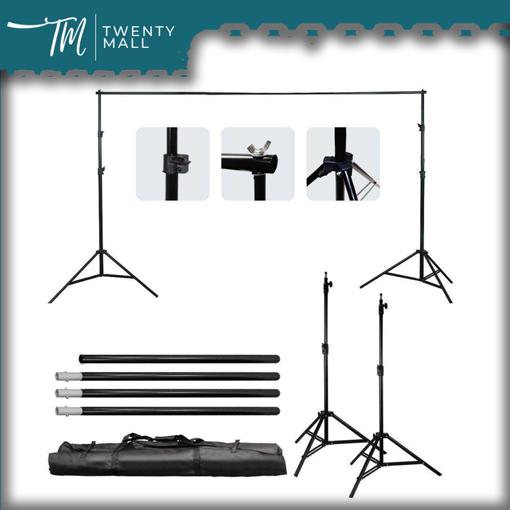 Bracket Stand Backdrop Foto Studio 190 x 300 cm - TaffSTUDIO / Bracket Stand Untuk Backdrop Tiang St