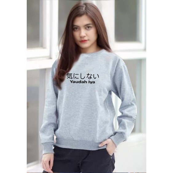 Kaos Lengan Panjang yauda iya / Kaos Sweatshirt / Atasan Wanita / Atasan Wanita Lengan Panjang