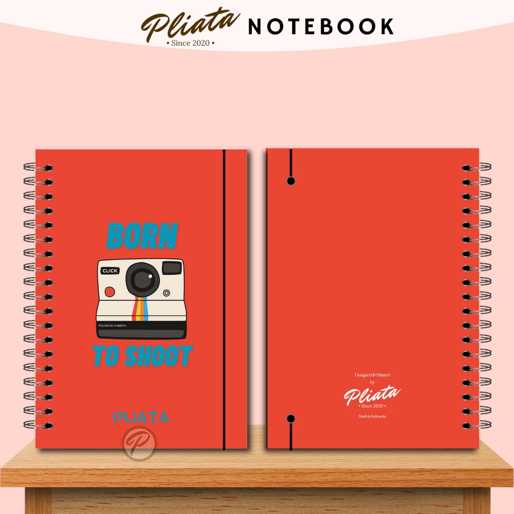 PLIATA NOTEBOOK SPIRAL - PN54 Born To Shoot - Softcover Doft Aesthetic Book