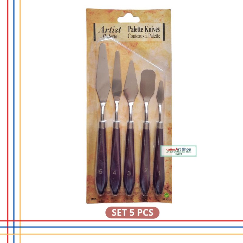 

Pisau Palet ST 2012 set isi : 5 - Painting Knife Set