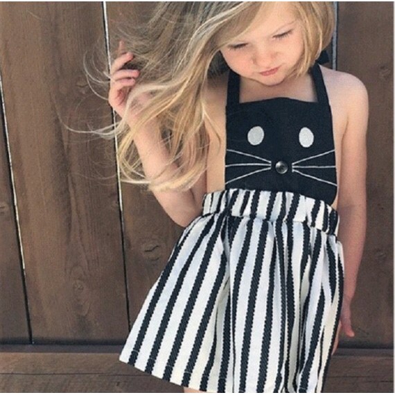 Dress Anak | dress cat black