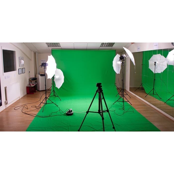 Kain Background Backdrop Warna Hijau Green Screen 2,4x3m