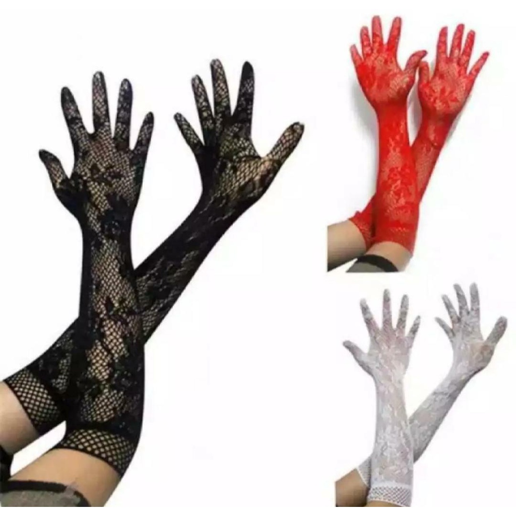 Nada Gloves - Sarung Tangan Renda Panjang - Bridal Wedding Gloves - Sarung Tangan Pengantin Wanita