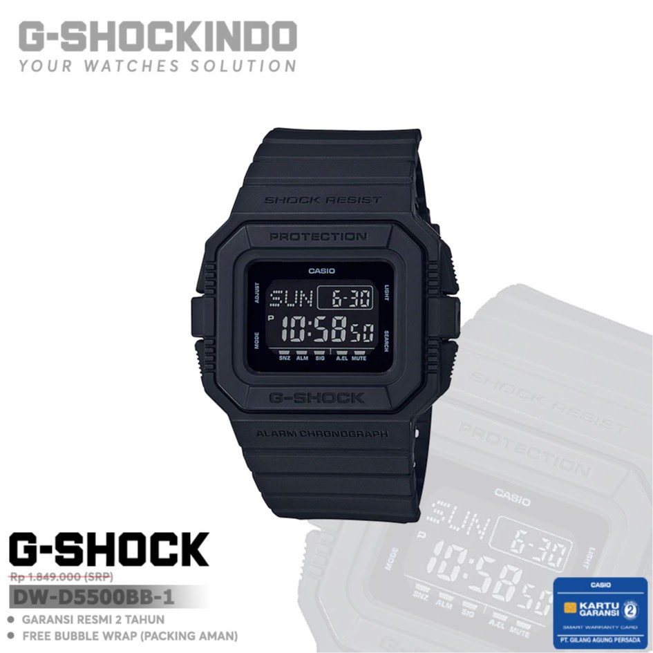Casio G-shock DW-D5500BB-1 / DW-D5500BB-1DR Original