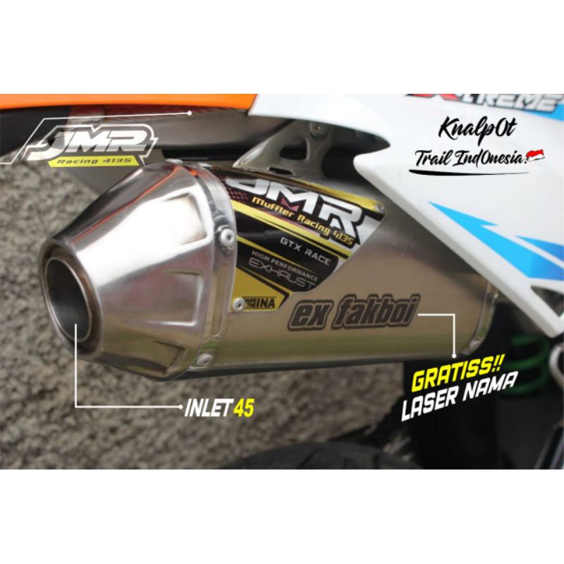 slencer only knalpot jmr racing 4135 rc45 klx/crf
