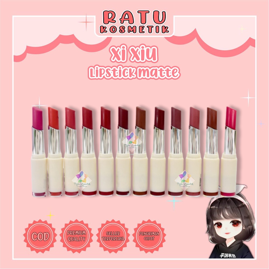 ❤ RATU ❤ Xi Xiu Lipstik Matte Finished BPOM✔️