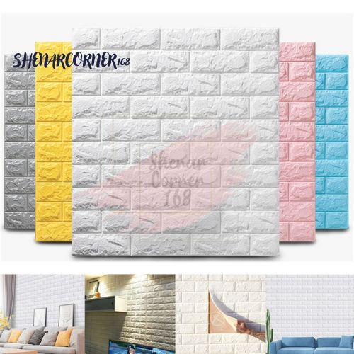 WALLPAPER FOAM 3D / WALLPAPER MOTIF BATU BATA UK 70 X 77CM / WALLPAPER STIKER DINDING 3D KAMAR TIDUR RUANG TAMU , SHENARCORNER168