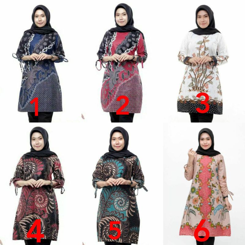 Terlaris SERUT GENES JELITA TUNIC NAVBOR YELBOR WHITBOR CREAMBOR TUNIK BATIK MODERN HRB030