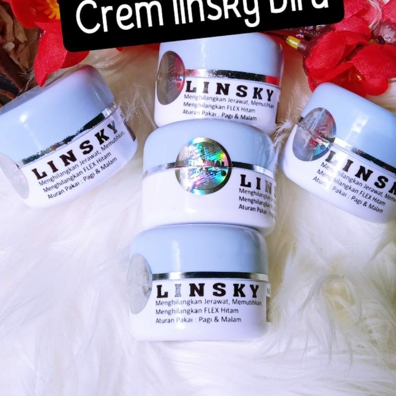 CREM LINSKY TUTUP BIRU STIKER ORIGINAL (TERMURAH ORIGINAL)