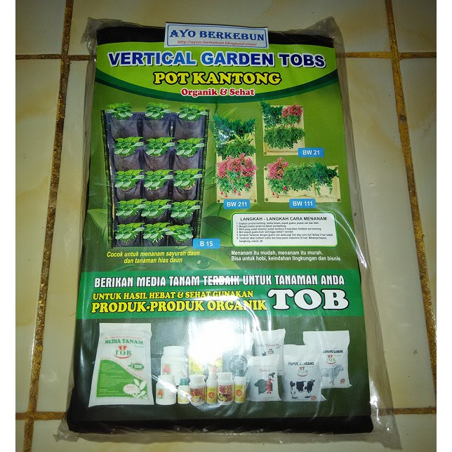 vertical garden TOBS / pot kantong / pot dinding / pot vertical / vertikal garden / pot tempel