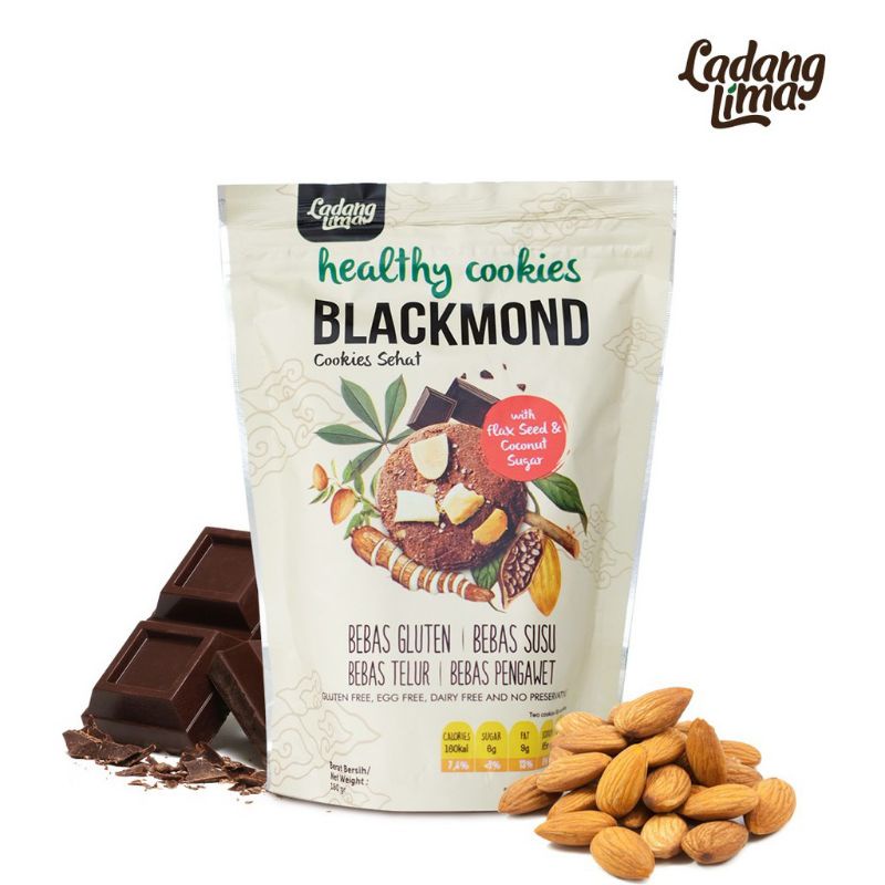 Ladang Lima - BLACKMOND Healty Cookies With Flax Seed &amp; Coconut Sugar 180 g