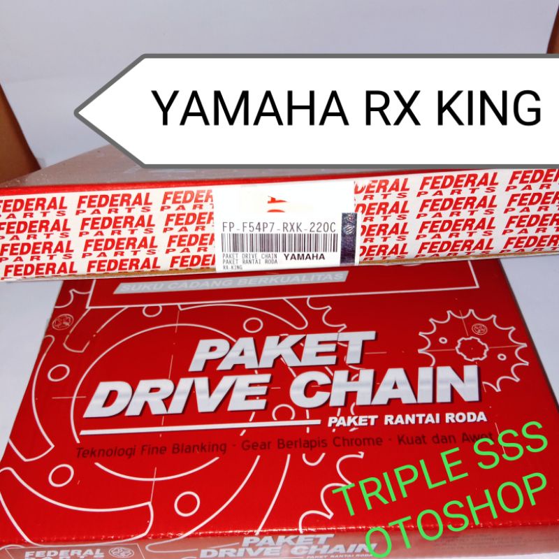 GEAR GIR SET RANTAI FEDERAL PARTS YAMAHA RXK RX KING