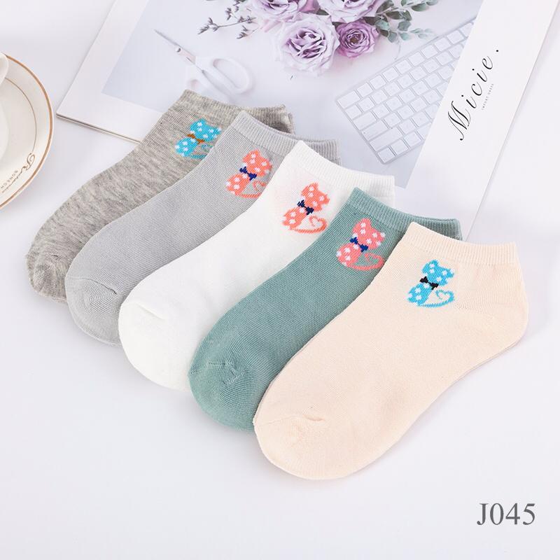 KAOS KAKI FASHION KITTY MEOW J045