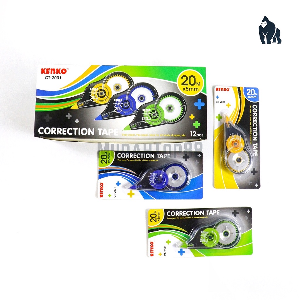 

Correction Tape Kenko CT-2001 / Tipex Kertas Roll Ecer / Pita Koreksi 20 meter x 5 mm