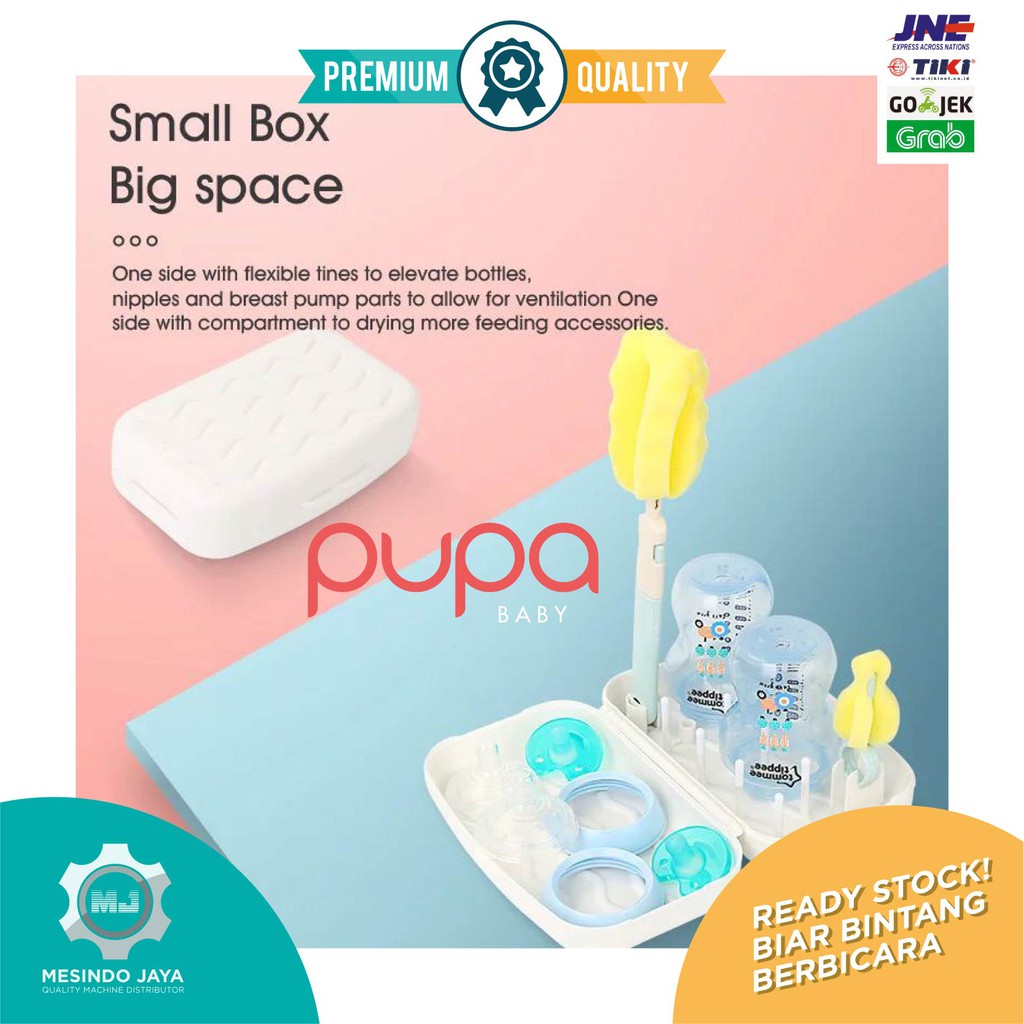 Travel Drying Rack Sikat Botol PUPA Pengering Botol Susu Bayi Lengkap!