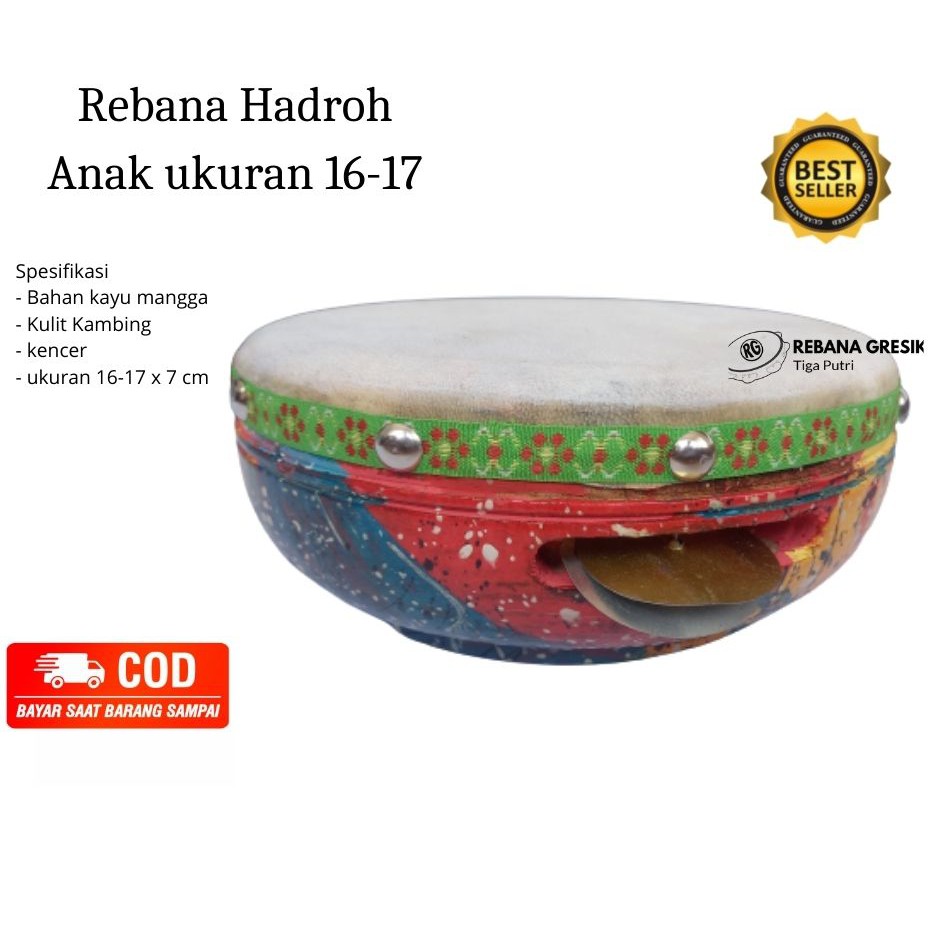 alat hadroh rebana hadroh ukuran 16-17 cm Alat hadroh  Alat musik rebana  alat rebana alat hadroh