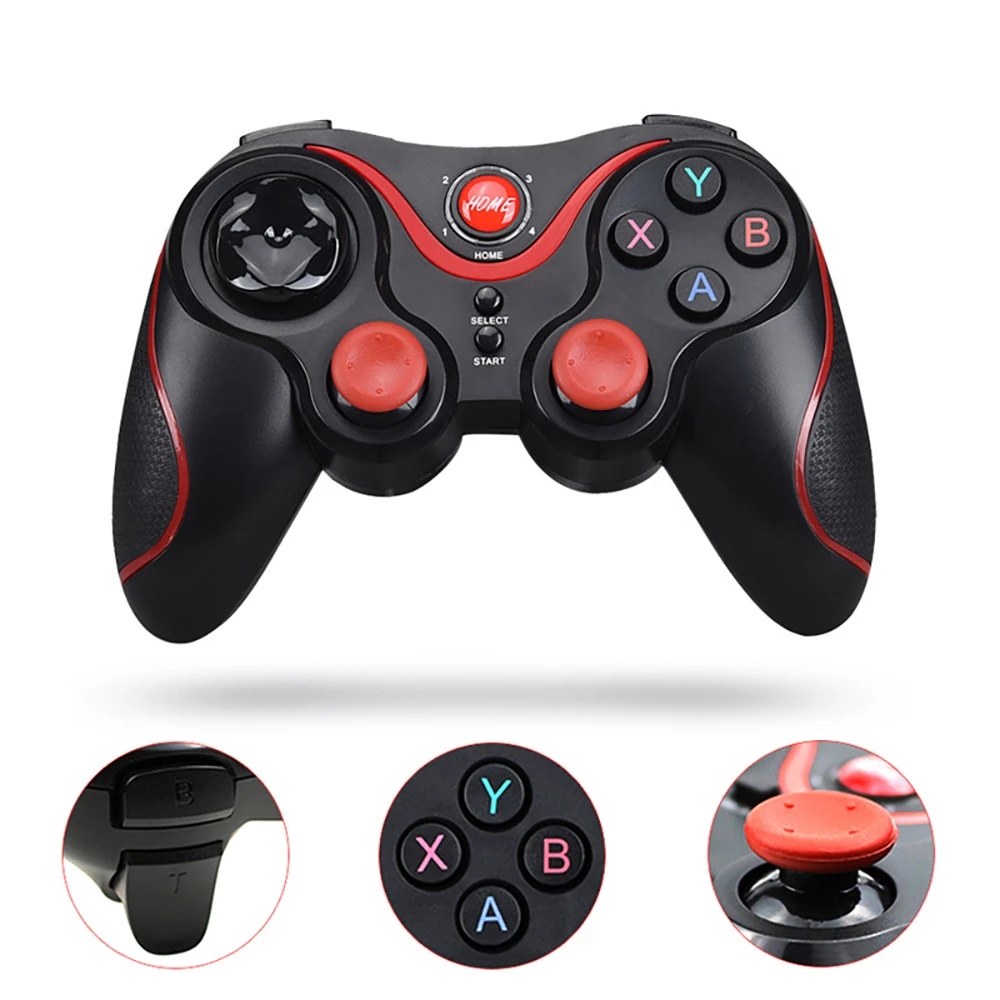 T3 Wireless Bluetooth Gamepad untuk Ponsel Android iOS Wireless Game Stick Handle untuk Holder Box