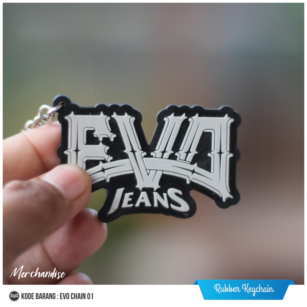 GANTUNGAN KUNCI KARET EVO JEANS / RUBBER KEYCHAIN EVOJEANS // EVO JEANS