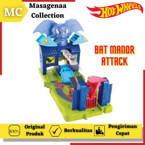 Mainan Lintasan Jalanan Arena Trek Hot Wheels Hotwheels Hotwheel Track City Batman Attack Playset