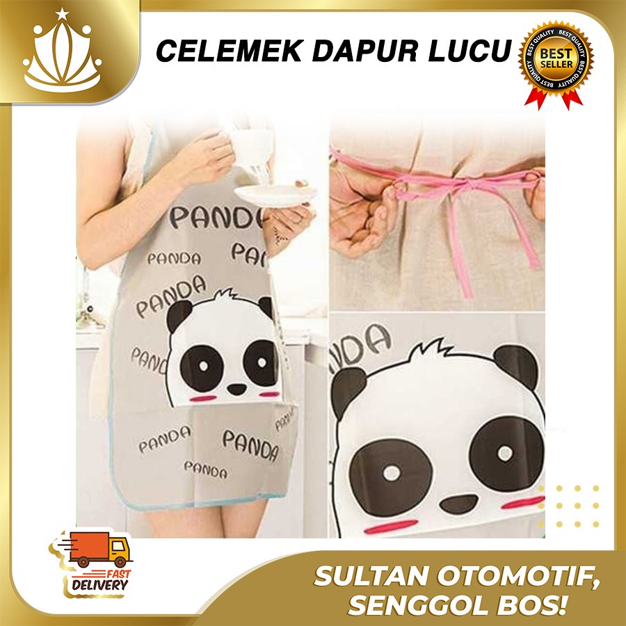 Celemek Masak Dapur / Apron Karakter Kartun Lucu Anti Air Waterproof