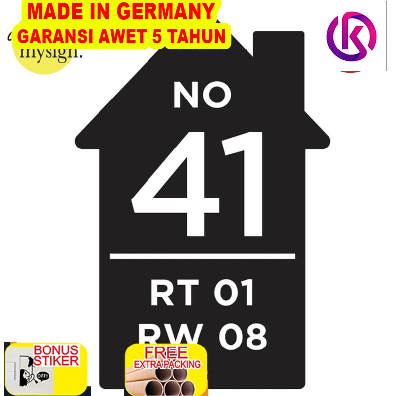 

Grosir Custom 30x20 Nomor Rumah Akrilik Timbul | Plat Nomor Rumah Custom