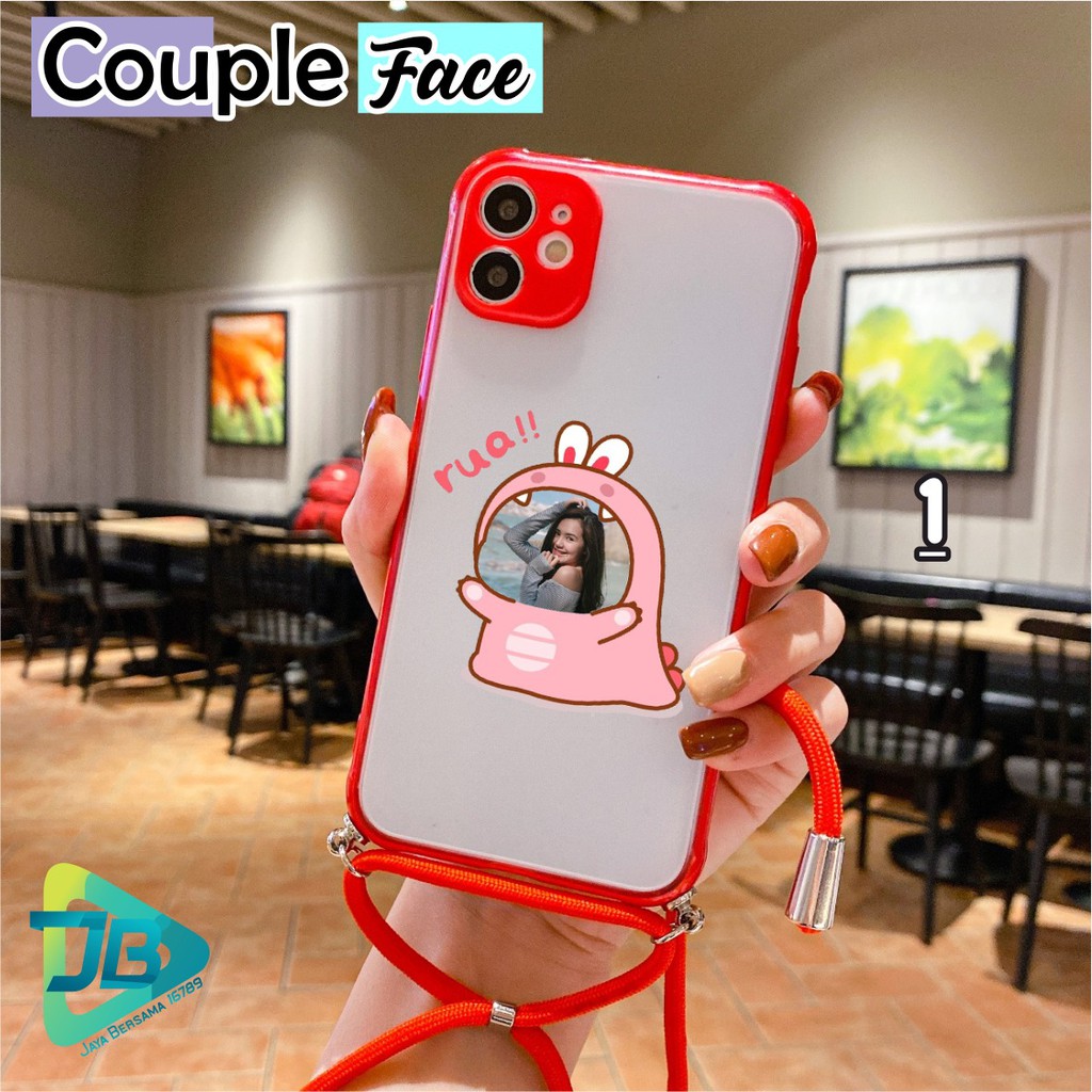 Softcase Slingcase Lanyard Choice COUPLE FACE oppo vivo xiaomi samsung realme iphone all type JB4780