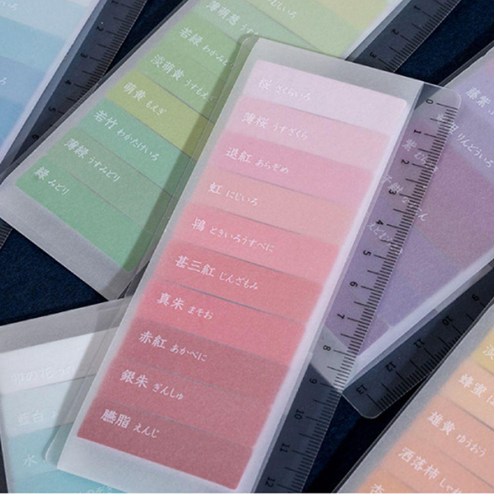 Lanfy Warna Pelangi Sticky Notes Portable Perekat Diri Alat Tulis Stiker Kantor Sekolah Catatan Pesan Bendera Tab Planner Sticker To Do List